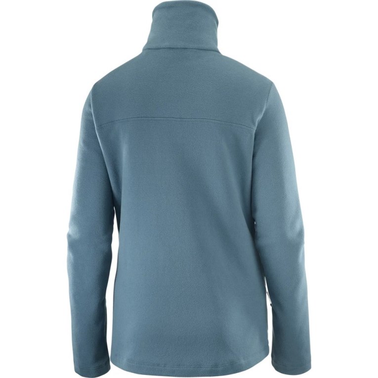 Turquoise Salomon Essential Cosy Fleece Full Zip Women's Jackets | IE US0453